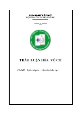 Đề tài Lịch sử phát triển của hóa học