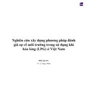 Đề tài Nghiên cứu xây dựng phương pháp đánh giá sự cố môi trường trong sử dụng khí hóa lỏng (LPG) ở Việt Nam