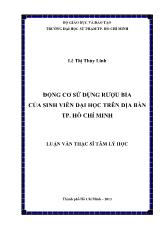 Luận văn Động cơ sử dụng rượu bia của sinh viên đại học trên địa bàn TP. Hồ Chí Minh