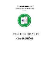 Thảo luận hóa vô cơ - Chủ đề: Nhôm