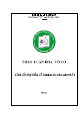 Thảo luận hóa vô cơ - Chủ đề: Sự biến đổi màu sắc của các chất