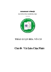 Thảo luận hóa vô cơ - Chủ đề: Vật liệu chịu nhiệt