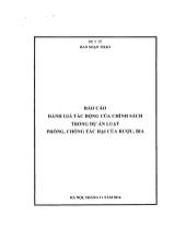 Báo cáo Đánh giá tác động của chính sách trong dự án luật phòng, chống tác hại của rượu, bia