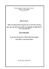 Báo cáo dự án “Điều tra đánh giá tình trạng bảo tồn các loài thực vật rừng nguy cấp, quý hiếm thuộc danh mục nghị định 32/2006/NĐ-CP theo vùng sinh thái”