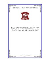 Báo cáo Ngành da giầy - túi xách 2016 và kế hoạch 2017