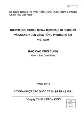 Báo cáo Nghiên cứu chuẩn bị xây dựng dự án Phục hồi và quản lý bền vững rừng phòng hộ tại Việt Nam