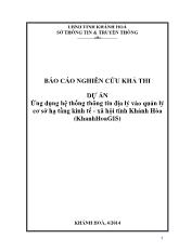 Báo cáo nghiên cứu khả thi dự án Ứng dụng hệ thống thông tin địa lý vào quản lý cơ sở hạ tầng kinh tế - Xã hội tỉnh Khánh Hòa (KhanhHoaGIS)