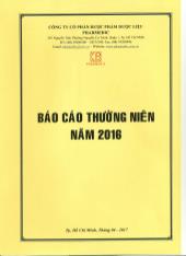 Báo cáo thường niên năm 2016 Công ty cổ phần dược phẩm dược liệu Pharmedic