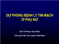 Dự phòng bệnh lý tim mạch ở phụ nữ