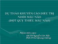 Dự thảo khuyến cáo điều trị nhồi máu não (đột quỵ thiếu máu não)