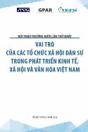 Hội thảo Vai trò của các tổ chức xã hội dân sự trong phát triển kinh tế, xã hội và văn hóa Việt Nam