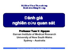 Hội thảo Y học Thực chứng - Đánh giá nghiên cứu quan sát