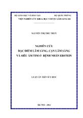 Luận án Nghiên cứu đặc điểm lâm sàng, cận lâm sàng và siêu âm tim ở bệnh nhân Ebstein