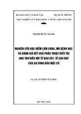 Luận án Nghiên cứu đặc điểm lâm sàng, mô bệnh học và đánh giá kết quả phẫu thuật điều trị ung thư biểu mô tế bào vảy, tế bào đáy của da vùng đầu mặt cổ