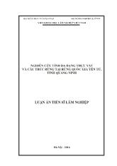 Luận án Nghiên cứu tính đa dạng thực vật và cấu trúc rừng tại rừng quốc gia Yên Tử, tỉnh Quảng Ninh