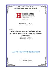 Luận văn Đánh giá sự hài lòng của người dân đối với chất lượng dịch vụ hành chính công tại UBND thị xã Dĩ An tỉnh Bình Dương
