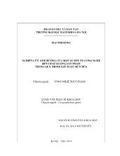 Luận văn Nghiên cứu ảnh hưởng của một số yếu tố công nghệ đến chất lượng sản phẩm trong quy trình sản xuất mứt dứa