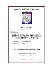 Luận văn Xây dựng hệ thống điều khiển thiết bị hỗ trợ việc trồng nấm bằng điện thoại di động