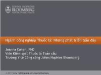 Ngành công nghiệp Thuốc lá: Nhưng phát triển gần đây