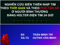 Nghiên cứu biến thiên nhịp tim theo thời gian và theo phổ tần số ở người bình thường bằng holter điện tim 24 giờ