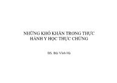 Những khó khăn trong thực hành y học thực chứng