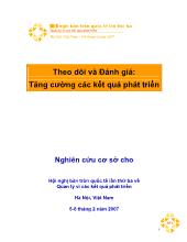 Theo dõi và Đánh giá: Tăng cường các kết quả phát triển (Hội nghị bàn tròn lần thứ ba về Quản lý các kết quả phát triển)