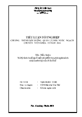 Tiểu luận Xử lý tình huống về mất cân đối thu, chi ngân sách nhà nước thị trấn Yên Thế