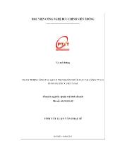 [Tóm tắt] Luận văn Hoàn thiện công tác quản trị nguồn nhân lực tại Công ty cổ phần Intimex Việt Nam