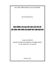 Ảnh hưởng của đạo đức nho giáo đối với đời sống tinh thần của người Việt Nam hiện nay
