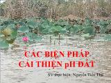 Các biện pháp cải thiện PH đất