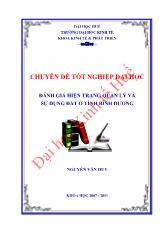 Chuyên đề Đánh giá hiện trạng quản lý và sử dụng đất ở tỉnh Bình Dương