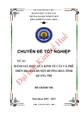 Chuyên đề Đánh giá hiệu quả kinh tế cây cà phê trên địa bàn huyện Hướng hoá tỉnh Quảng Trị