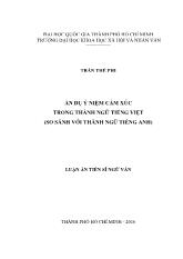 Đề tài Ẩn dụ ý niệm cảm xúc trong thành ngữ tiếng việt (so sánh với thành ngữ Tiếng Anh)