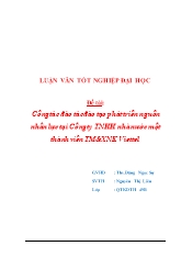 Đề tài Công tác đào tác đào tạo phát triển nguồn nhân lực tại Công ty TNHH nhà nước một thành viên TM & XNK Viettel