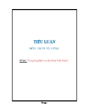 Đề tài Cung ứng dịch vụ văn hóa ở Việt Nam