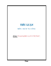 Đề tài Cung ứng dịch vụ y tế ở Việt Nam