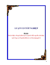 Đề tài Hoàn thiện công tác đào tạo và phát triển nguồn nhân lực ở công ty cổ phần đầu tư và xây dựng số 4