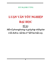 Đề tài Một số phương hướng và giải pháp nhằm phát triển dịch vụ việc làm ở Việt Nam hiện nay