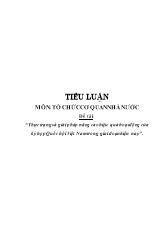 Đề tài Thực trạng và giải pháp nâng cao hiệu quả hoạt động của kỳ họp Quốc hội Việt Nam trong giai đoạn hiện nay