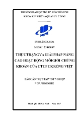 Đề tài Thực trạng và giải pháp nâng cao hoạt động môi giới chứng khoán của CTCP CK Rồng Việt