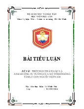 Đề tài Triết học phật giáo và ảnh hưởng tư tưởng của nó tới đời sống tâm lý con người Việt Nam