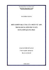Điều khiển độ căng của phân tử ADN trong dung môi phi tuyến bằng kìm quang học