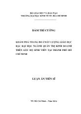 Khám phá thang đo chất lượng giáo dục bậc đại học ngành quản trị kinh doanh trên góc độ sinh viên tại thành phố Hồ Chí Minh