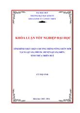 Khóa luận Tình hình thực hiện chương trình nông thôn mới tại xã Quảng phước, huyện Quảng điền, tỉnh thừa thiên Huế