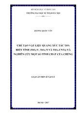 Luận án Chế tạo vật liệu quang xúc tác tio2 biến tính (tio2:v, tio2:n và tio2-Cnts) và nghiên cứu một số tính chất của chúng
