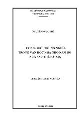 Luận án Con người trung nghĩa trong văn học nhà nho Nam bộ nửa sau thế kỷ XIX
