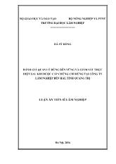 Luận án Đánh giá quản lý rừng bền vững và giám sát thực hiện sau khi đƣợc cấp chứng chỉ rừng tại công ty lâm nghiệp bến hải, tỉnh Quảng Trị