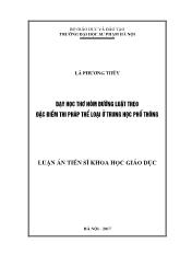 Luận án Dạy học thơ nôm đường luật theo đặc điểm thi pháp thể loại ở trung học phổ thông