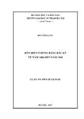 Luận án Đồn điền ở đồng bằng bắc kỳ từ năm 1884 đến năm 1945
