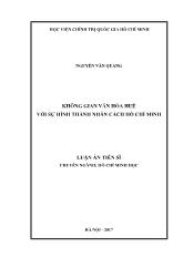 Luận án Không gian văn hóa huế với sự hình thành nhân cách Hồ Chí Minh